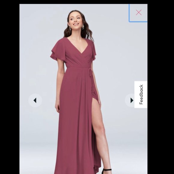 David bridals wrap dress - Picture 1 of 3